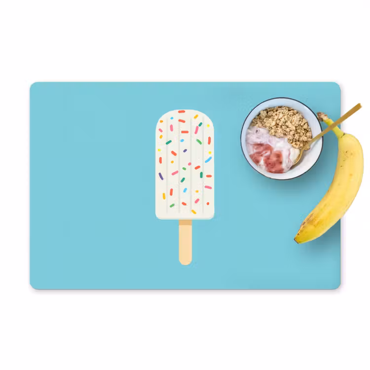 Tovagliette - Gelato - Bastoncino - Spolverini - Azzurro — 1