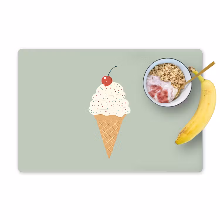 Tovagliette - Illustrazione - Gelato - Macchioline - Ciliegia — 1