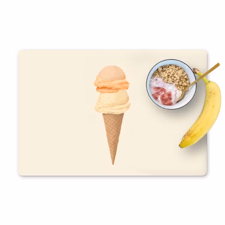 Tovagliette - Minimalista - Paletta per gelato - Corno - Beige — 1