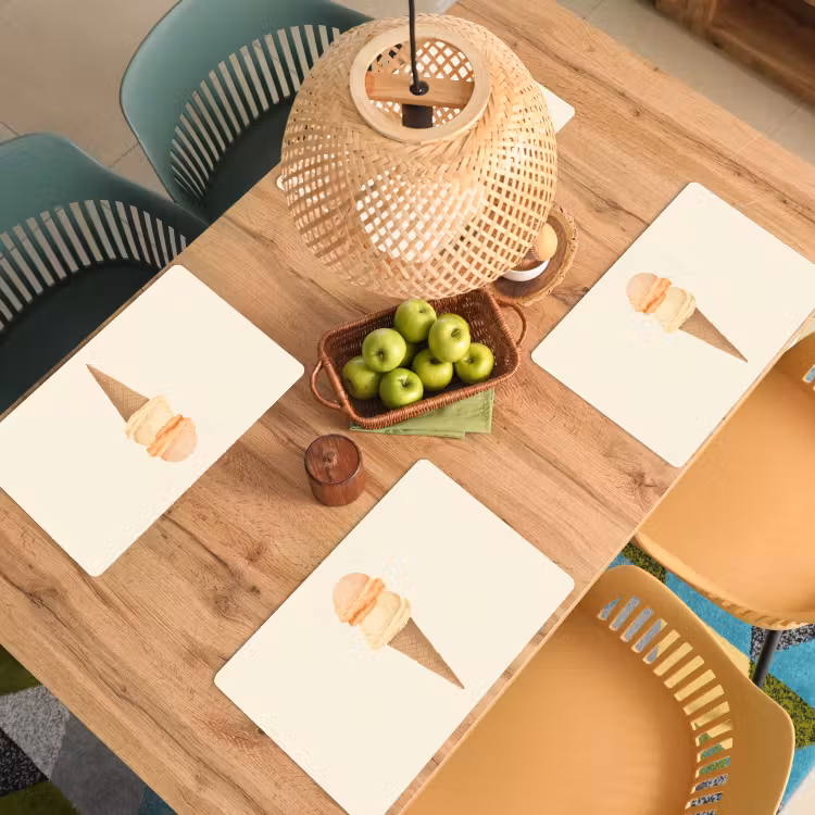 Tovagliette - Minimalista - Paletta per gelato - Corno - Beige — 3