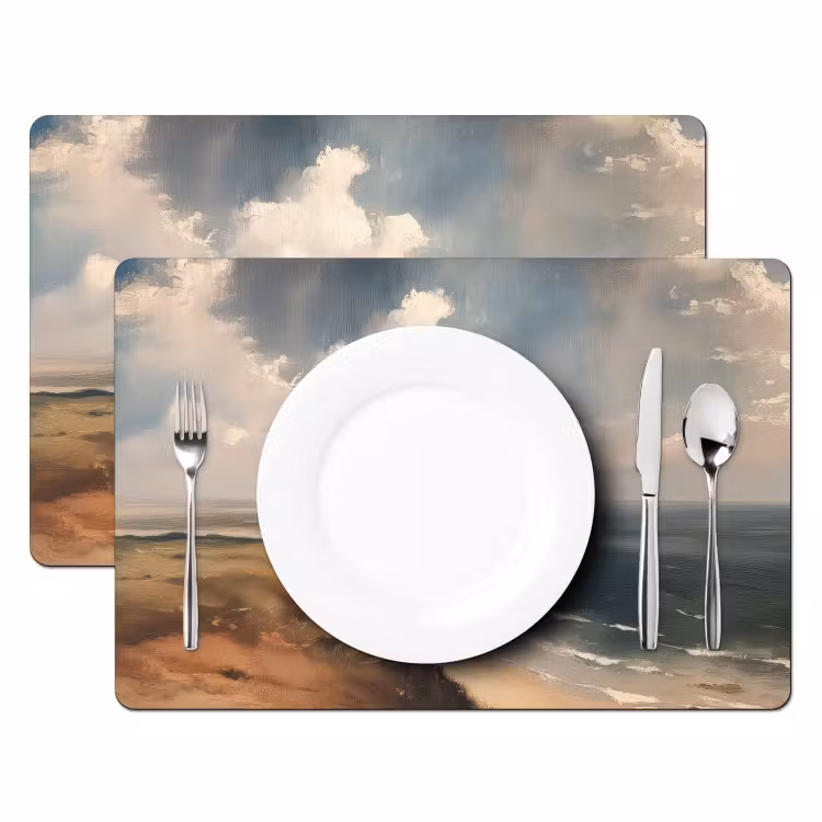 Tovaglietta in vinile - Scogliera - Mare - Albero — 2