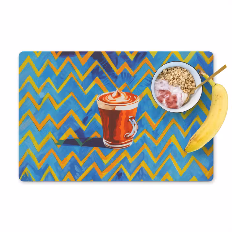 Tovagliette - Tazza - Caffè - Zigzag - Panna montata — 1