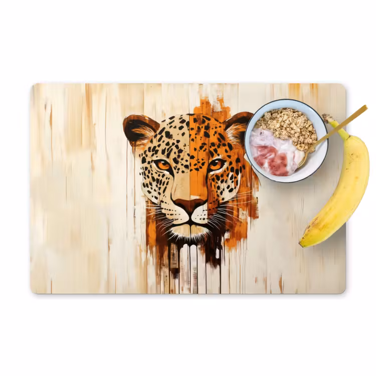 Tovaglietta in vinile - Leopardo - Simmetrico - Strisce — 1