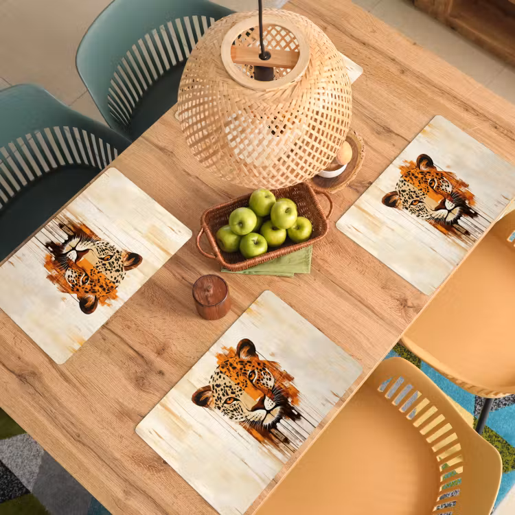 Tovaglietta in vinile - Leopardo - Simmetrico - Strisce — 3