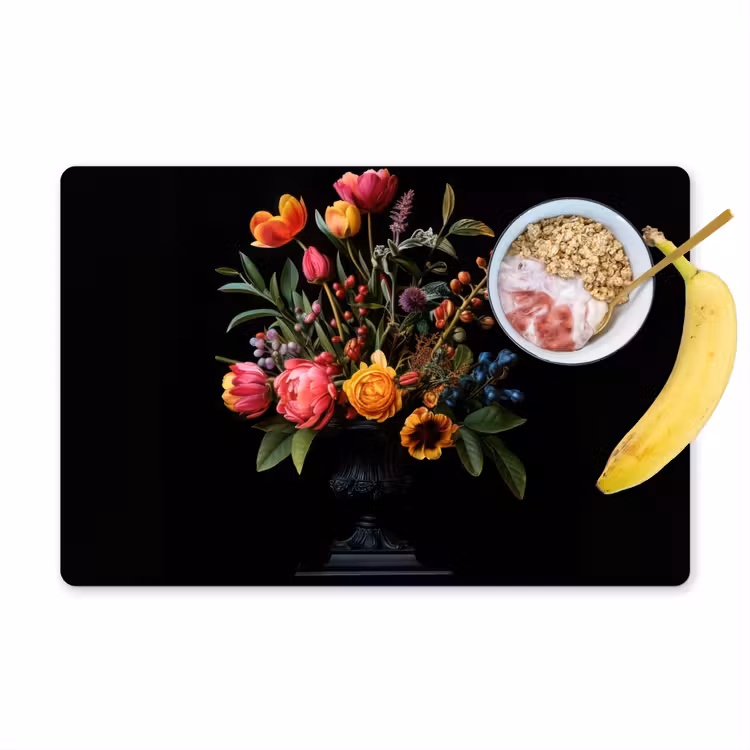 Tovaglietta in vinile - Tulipani - Bacche - Bouquet - Vaso — 1