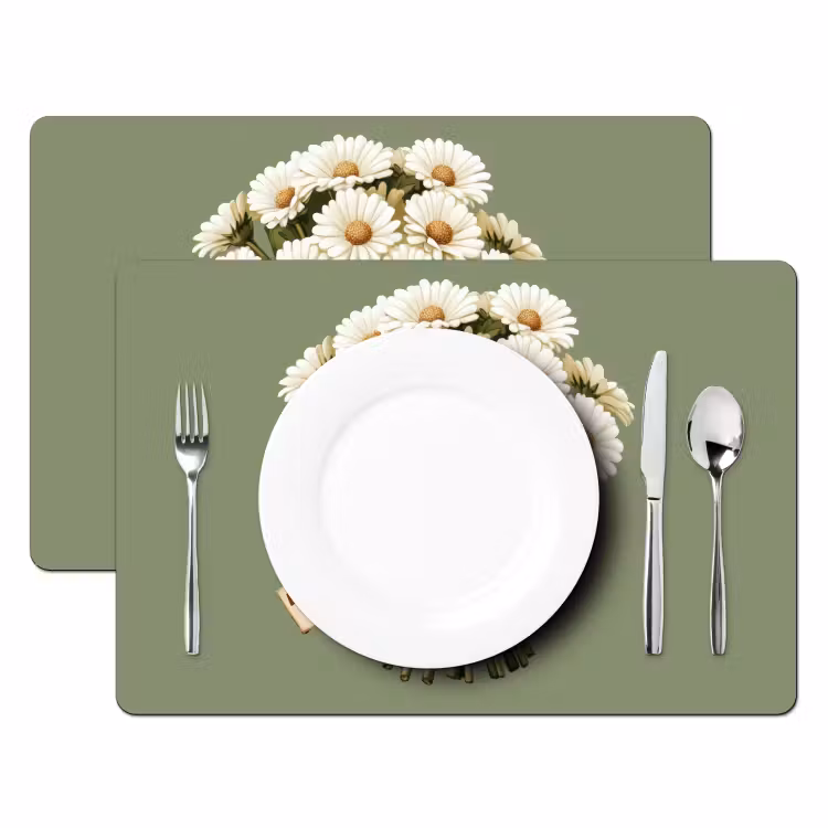 Tovaglietta in vinile - Nastro - Bouquet - Verde - Citazione — 2