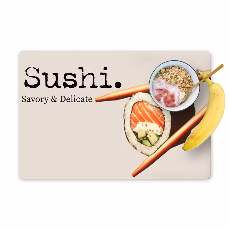 Tovaglietta in vinile - Sushi - Salmone - Riso - Giapponese — 1