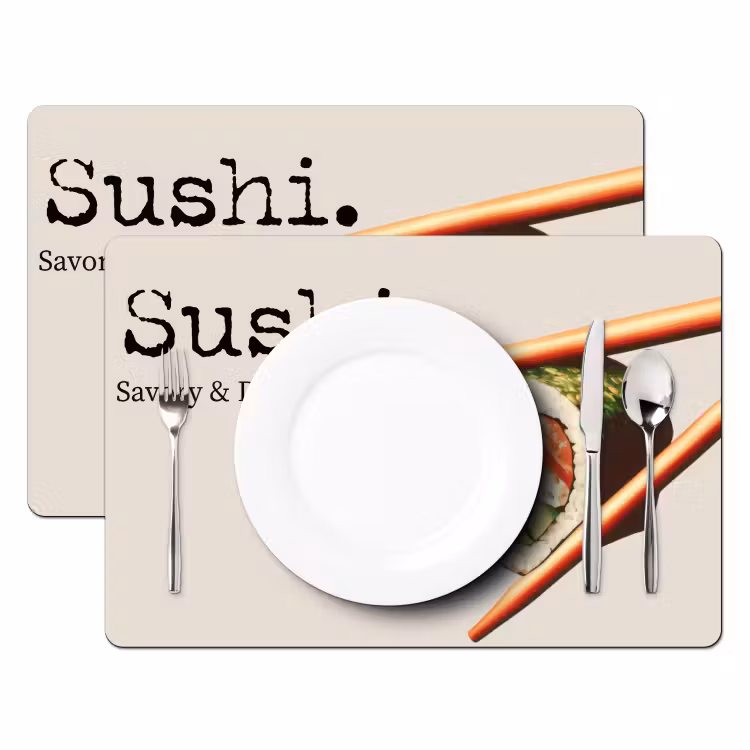 Tovaglietta in vinile - Sushi - Salmone - Riso - Giapponese — 2