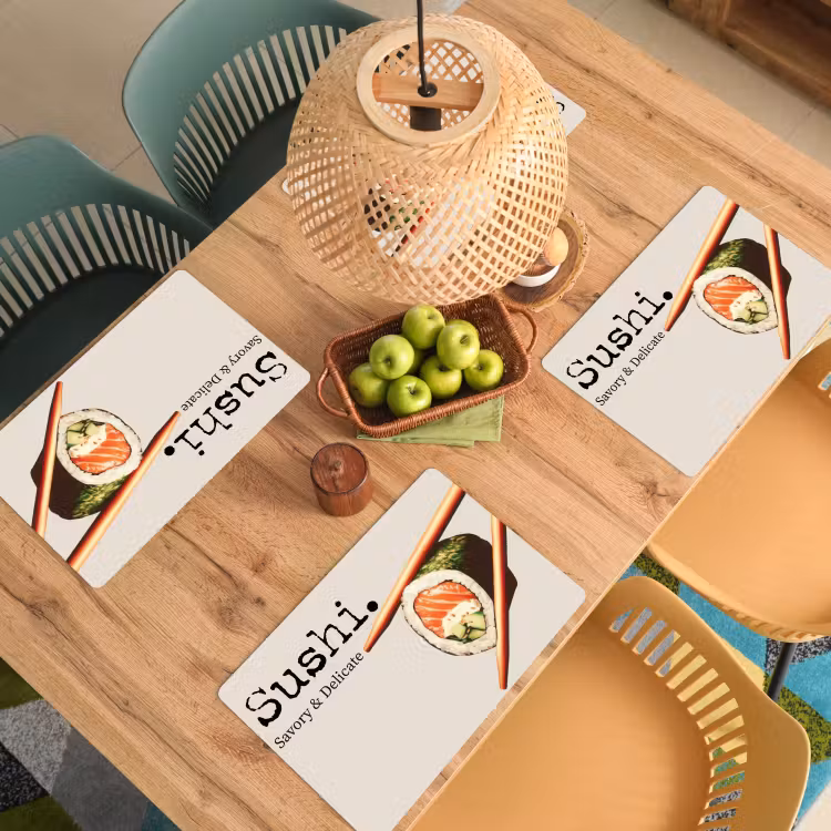 Tovaglietta in vinile - Sushi - Salmone - Riso - Giapponese — 3