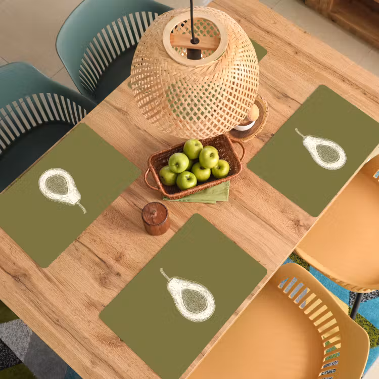 Tovaglietta in vinile - Avocado - Minimalista - Illustrazione - Verde — 3