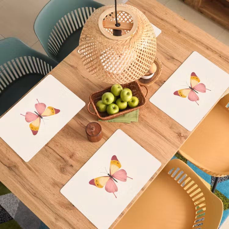 Tovaglietta in vinile - Farfalla - Illustrazione - Rosa — 3