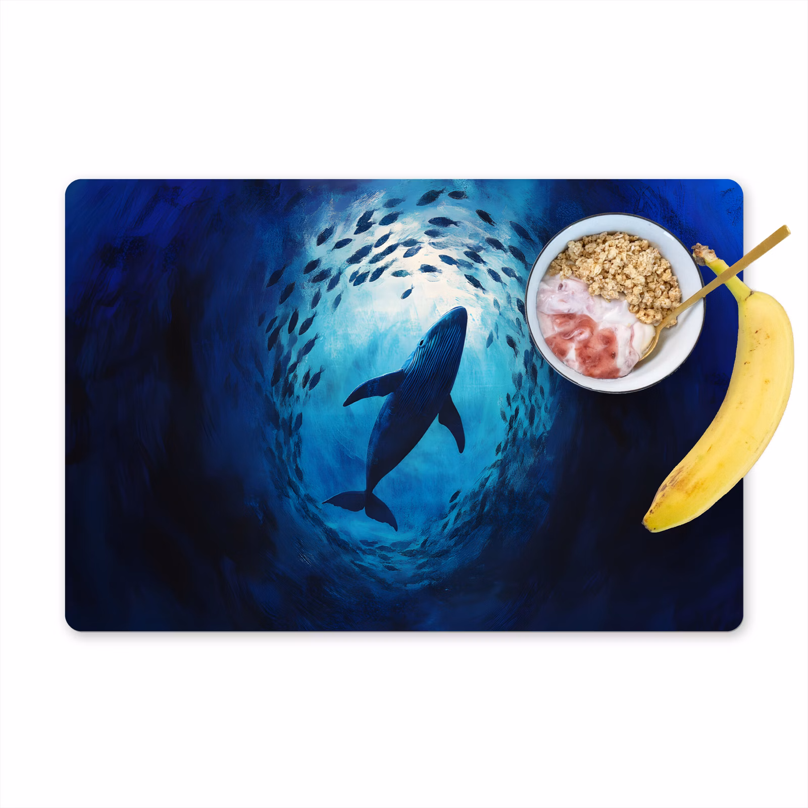 Tovaglietta in vinile - Balena - Pesce - Blu scuro — 1