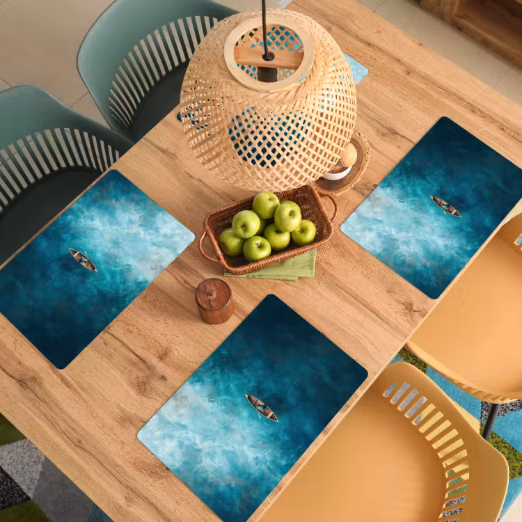 Tovaglietta in vinile - Barca - Acqua - Blu — 3