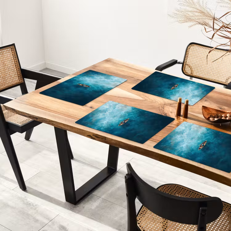 Tovaglietta in vinile - Barca - Acqua - Blu — 4