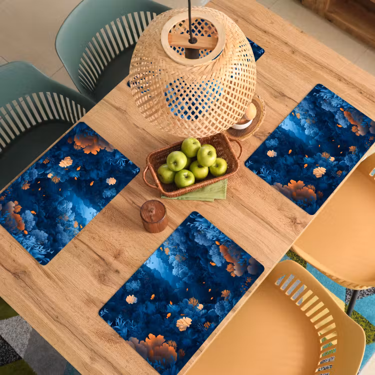Tovaglietta in vinile - Barriera corallina - Pesce - Oceano - Blu — 3