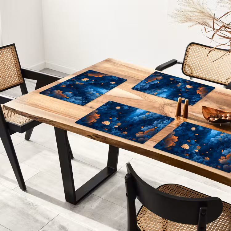 Tovaglietta in vinile - Barriera corallina - Pesce - Oceano - Blu — 4