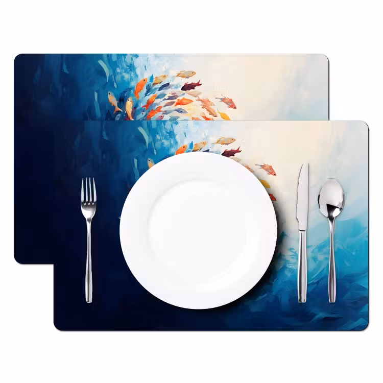 Tovaglietta in vinile - Mare - Pesce - Colorato - Dinamico — 2