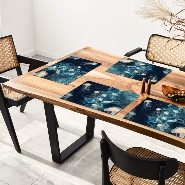 Tovaglietta in vinile - Medusa - Mare - Bianco - Onde — 4