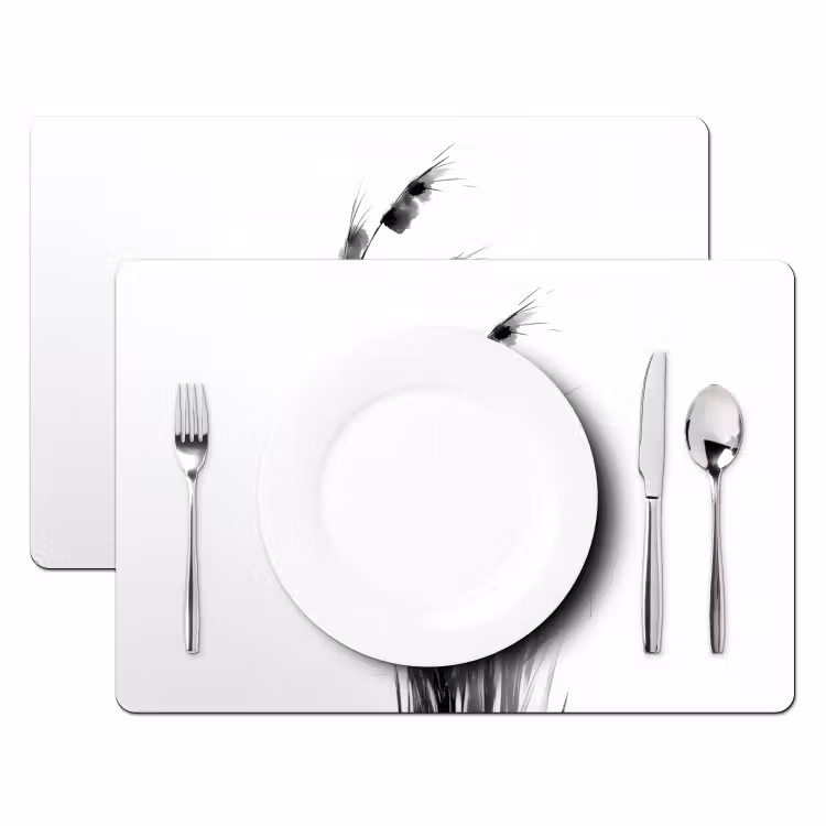 Tovaglietta in vinile - Minimalista - Steli - Bianco — 2