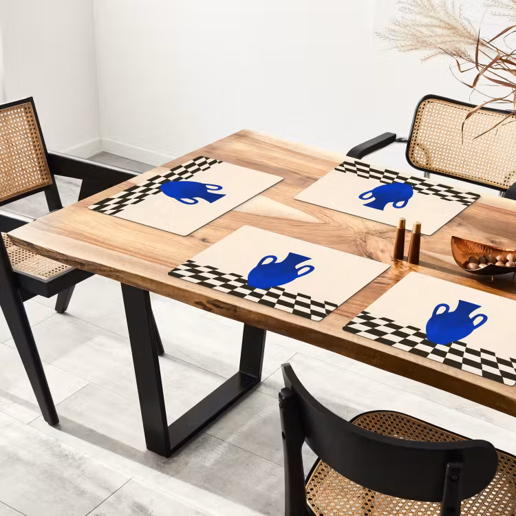 Tovaglietta in vinile - Vaso - Blu - Bloccato - Moderno — 4