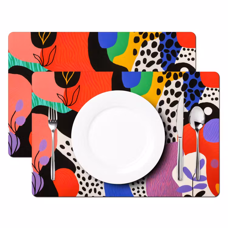 Tovaglietta in vinile - Astratto - Forme - Colori - Puntini — 2