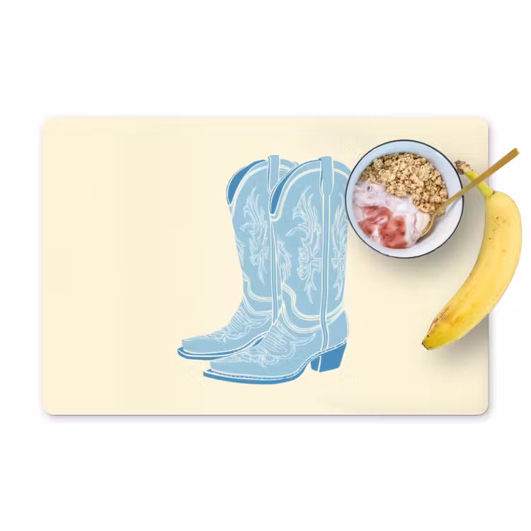 Tovaglietta in vinile - Illustrazione - Stivali da cowboy - Modello — 1