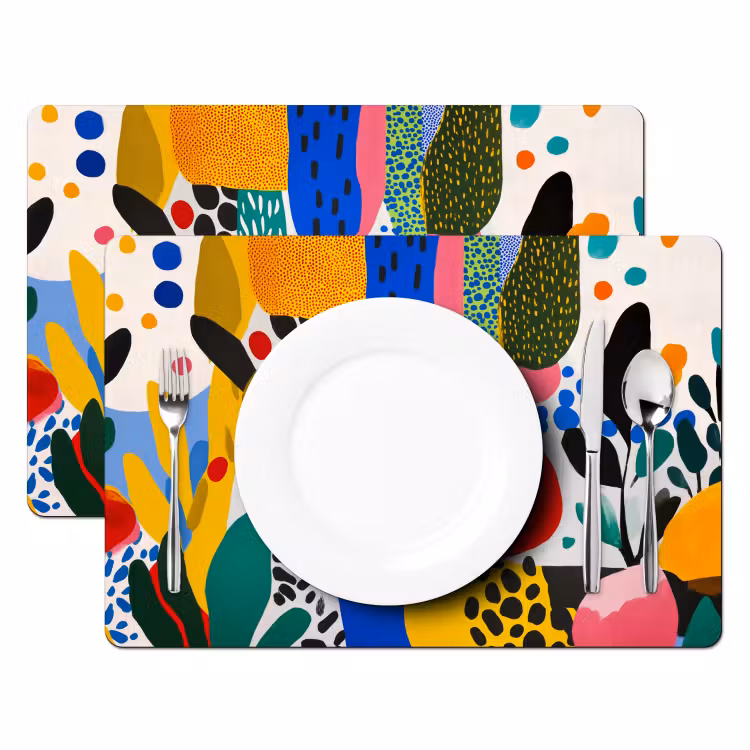 Tovaglietta in vinile - Puntini - Forme - Moderno - Colori — 2