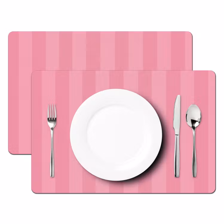 Tovaglietta in vinile - Rosa - A righe - Belle — 2