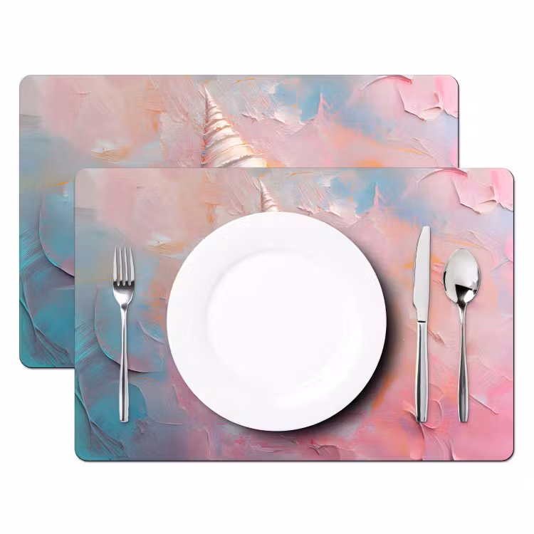 Tovaglietta in vinile - Conchiglia - Pastello - Rosa — 2