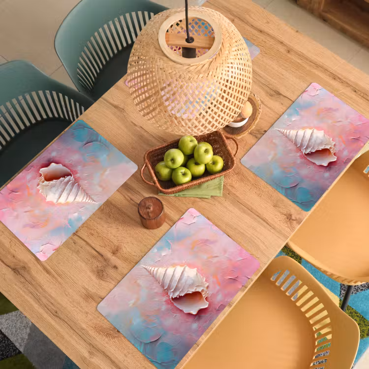 Tovaglietta in vinile - Conchiglia - Pastello - Rosa — 3