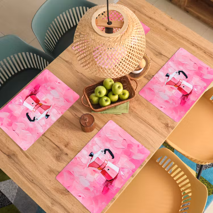 Tovaglietta in vinile - Rosa - Vernice - Caffè — 3