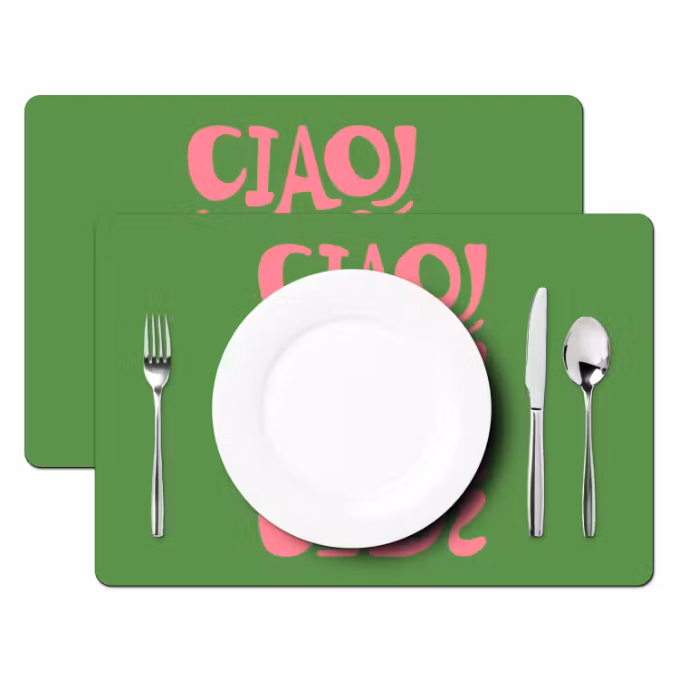 Tovaglietta in vinile - Astratto - Rosa - Ciao - Forme — 2