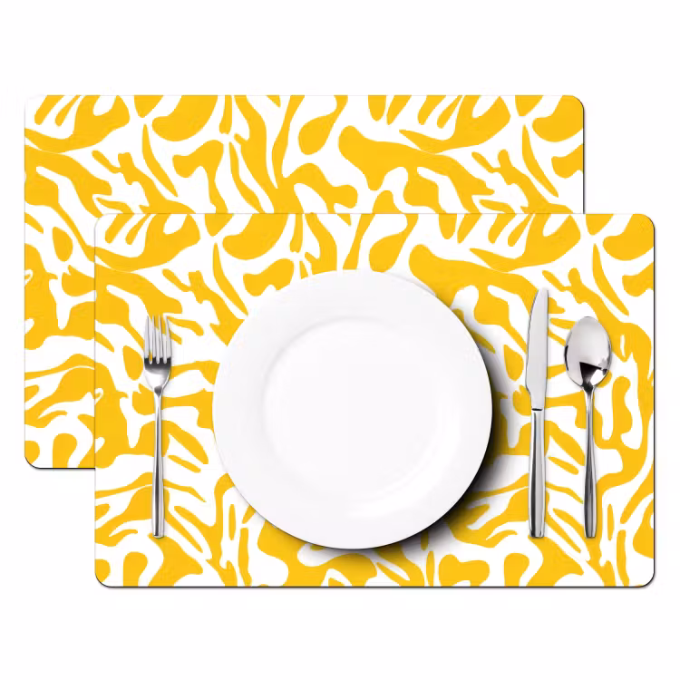 Tovaglietta in vinile - Forme - Bianco - Astratto — 2