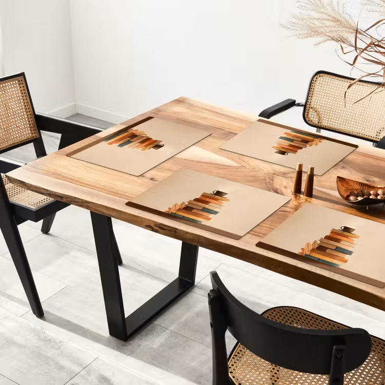 Tovagliette - Libri - Torre - Caffè - Beige — 4