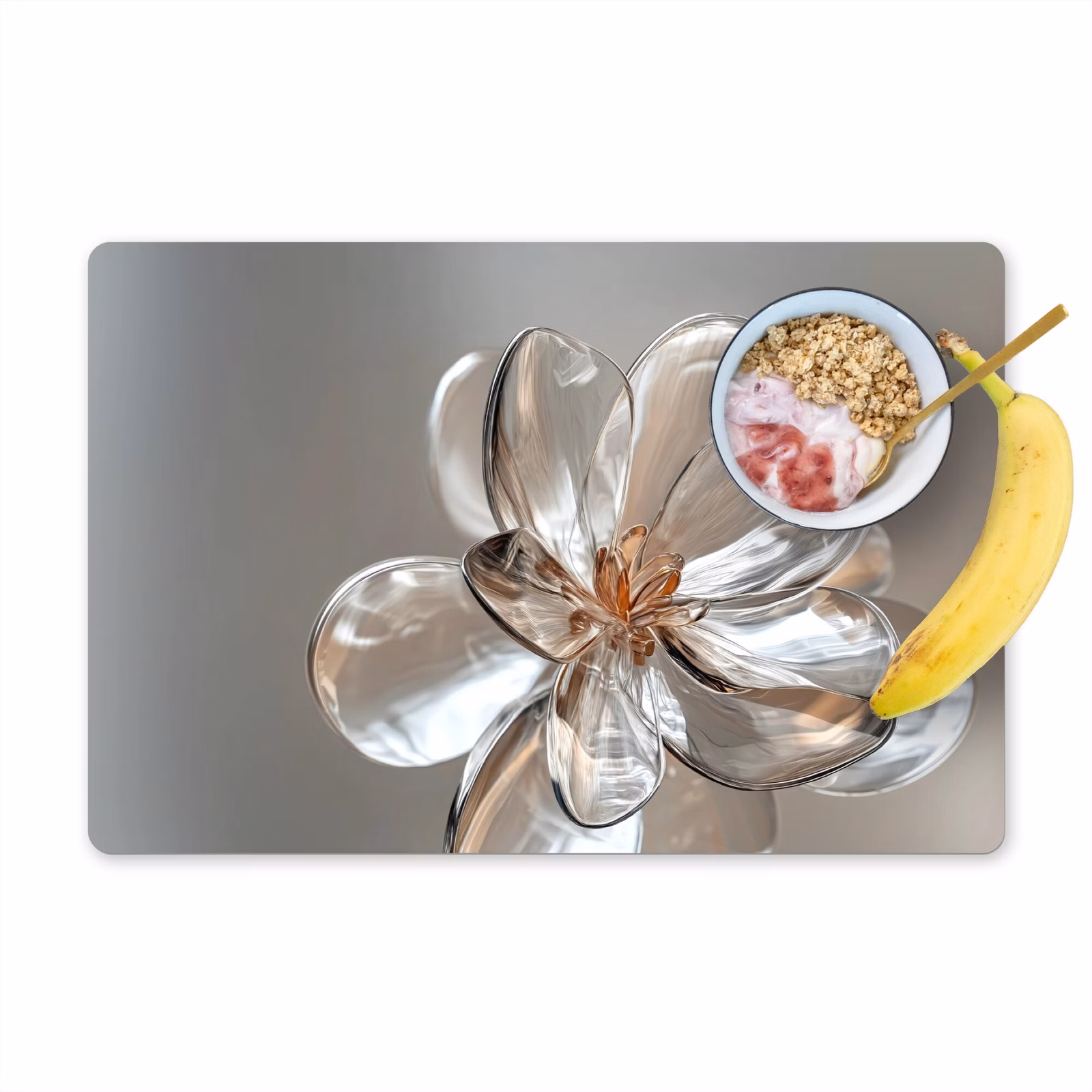 Tovaglietta in vinile - Fiore - Occhiali - Traslucido — 1