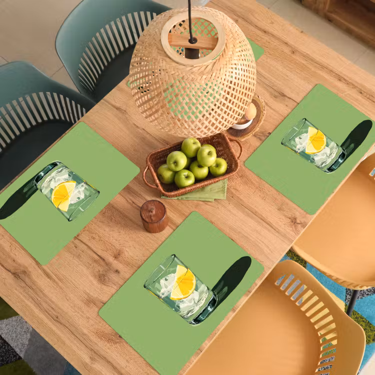 Tovagliette - Bicchiere - Limone - Cubetti di ghiaccio - Verde — 3