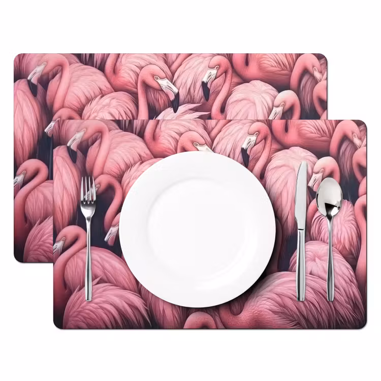 Tovaglietta in vinile - Fenicottero - Rosa - Animali — 2