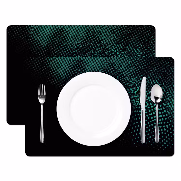 Tovagliette - Puntini - Verde - Sfocatura — 2