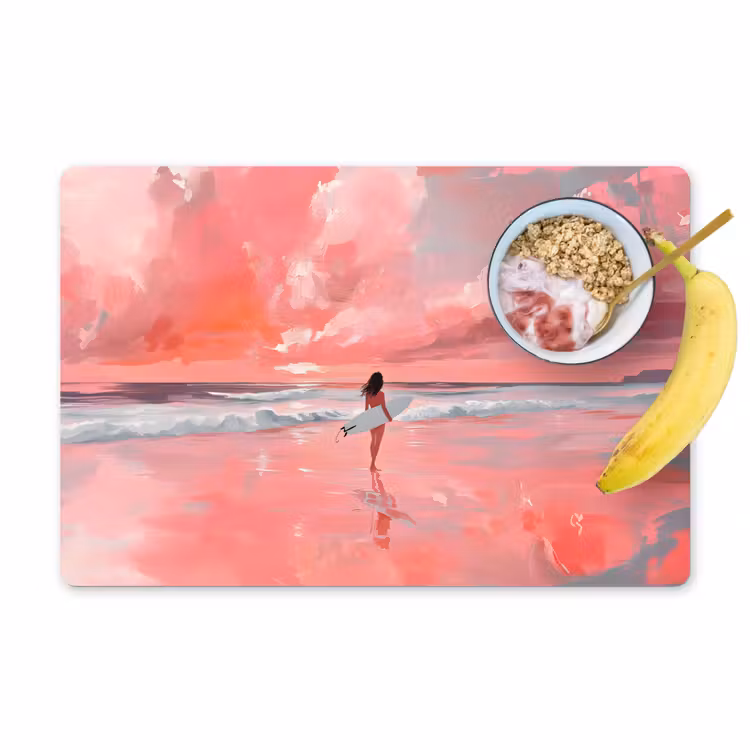 Tovaglietta in vinile - Rosa - Surf - Mare — 1