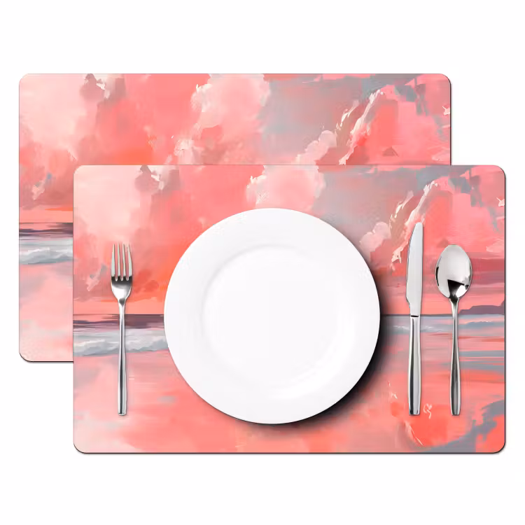 Tovaglietta in vinile - Rosa - Surf - Mare — 2