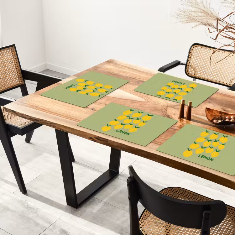 Tovagliette - Limoni - Foglie - Giallo - Motivo — 4