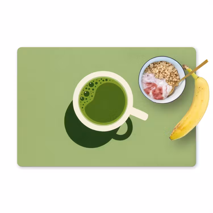 Tovagliette - Minimalista - Tazze - Matcha - Verde — 1
