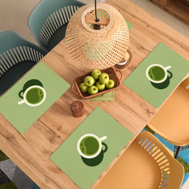Tovagliette - Minimalista - Tazze - Matcha - Verde — 3