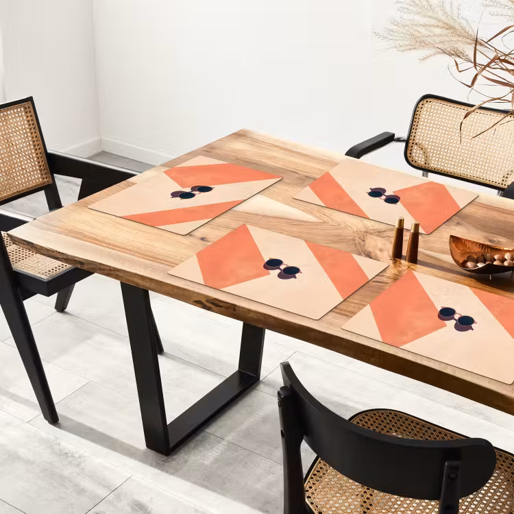 Tovagliette - Occhiali da sole - Shadow - Arancione - Minimalista — 4