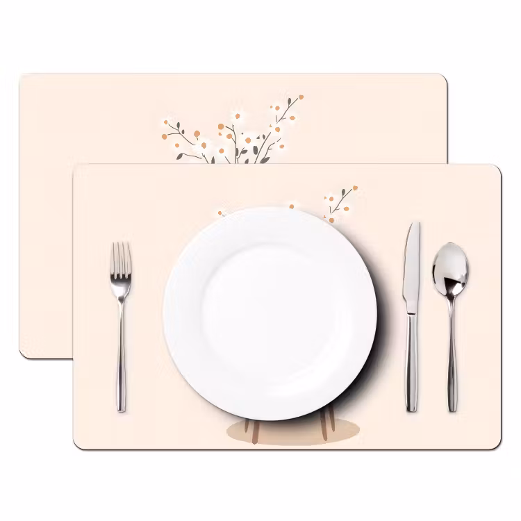 Tovagliette - Vaso - Fiori - Margherite - Beige — 2