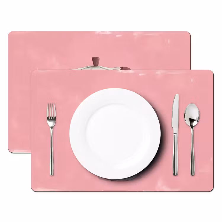 Tovaglietta in vinile - Rosa - Mug pot - Illustrazione - Caffè — 2