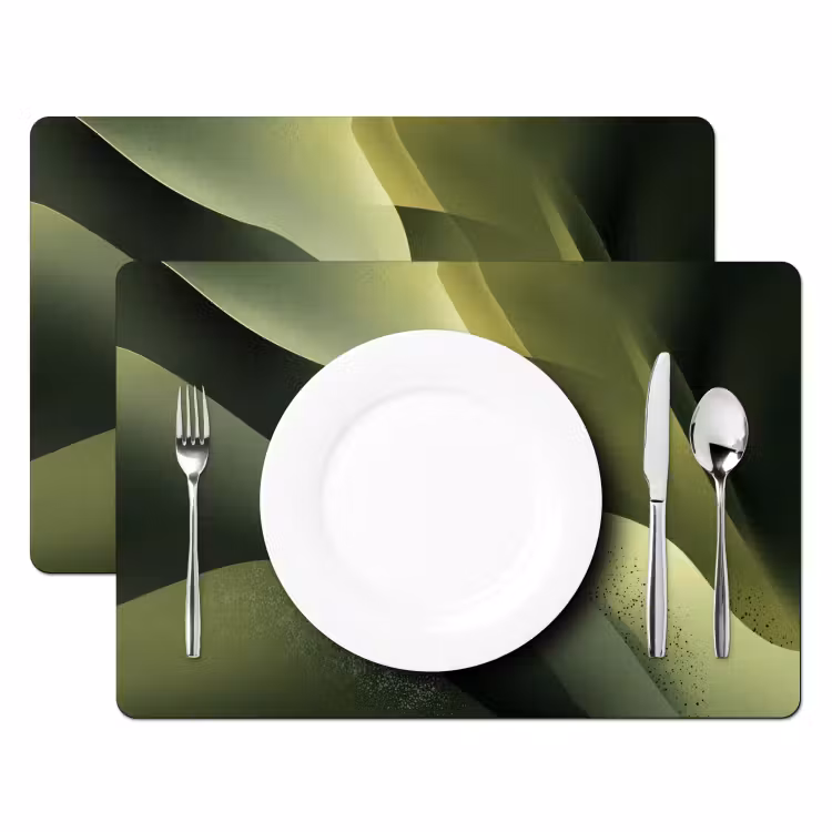 Tovagliette - Onde - Astratto - Colline - Verde — 2