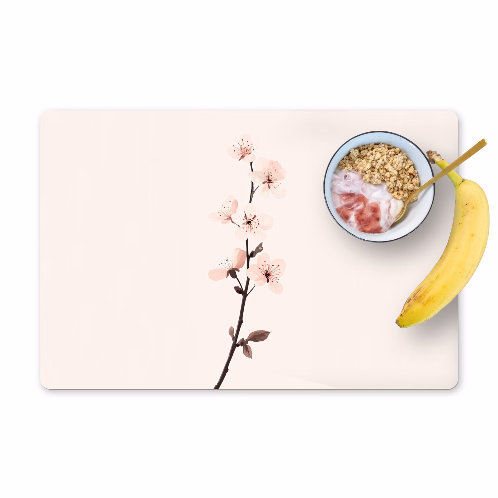 Tovagliette - Minimalista - Fiore - Ramo - Rosa — 1