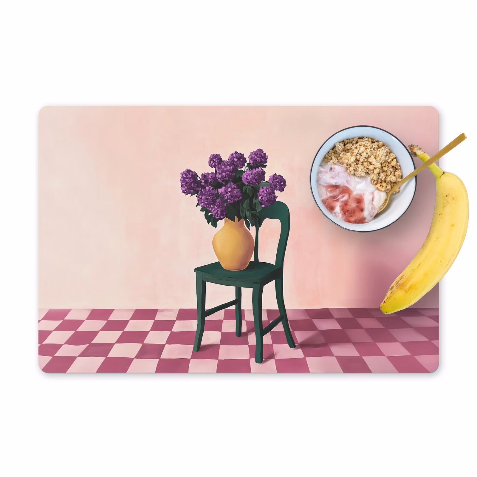 Tovaglietta in vinile - Sedia - Vaso - Fiori - Bloccato — 1