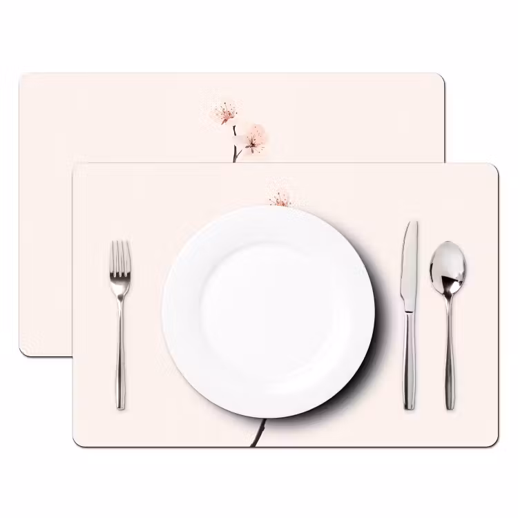 Tovagliette - Minimalista - Fiore - Ramo - Rosa — 2